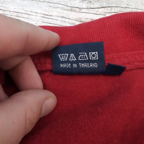 Polo Ralph Lauren Red Short Sleeve Rugby Shirt Striped Crest – Men’s XXL - Picture 4 of 7